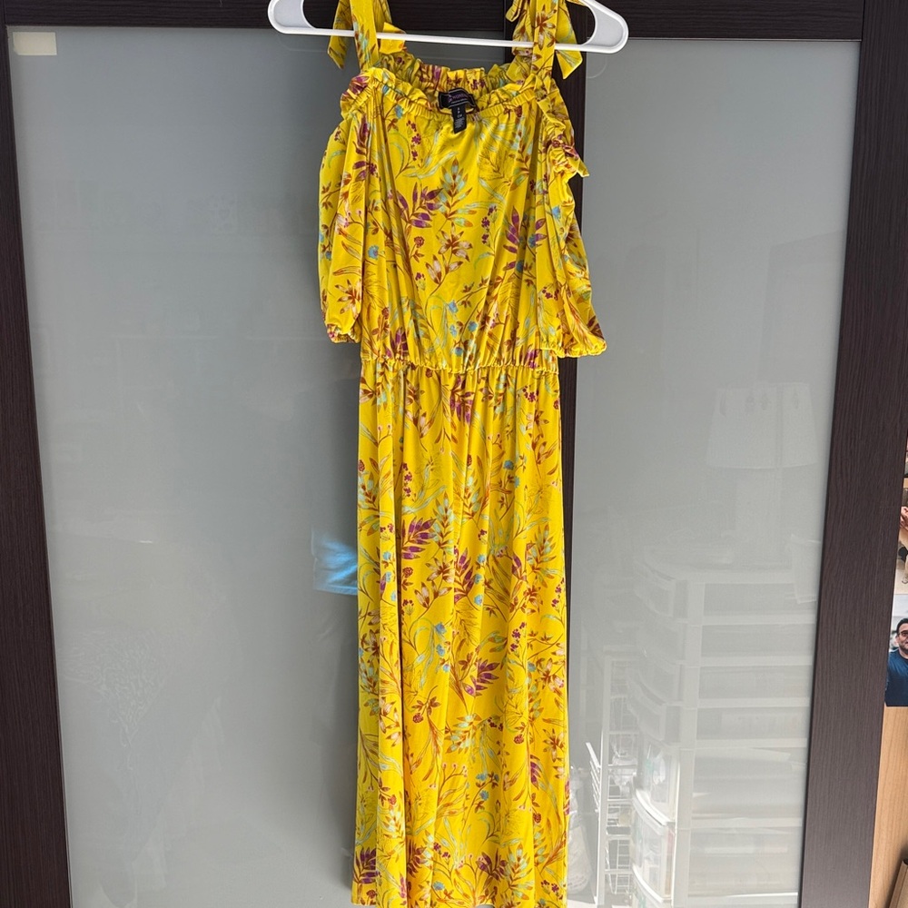 Christian Siriano Yellow Floral Dress